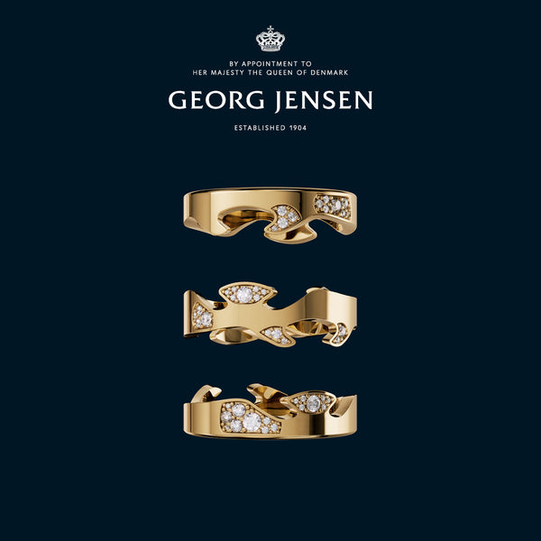 Georg Jensen, Fusion cloud ende-ring 18kt guld m. diamanter