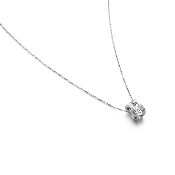 FUSION halskæde med vedhæng 18 kt. hvidguld, Diamanter