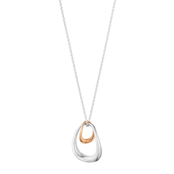 Offspring sølv- og rosaguld halskæde - Georg Jensen 10012763