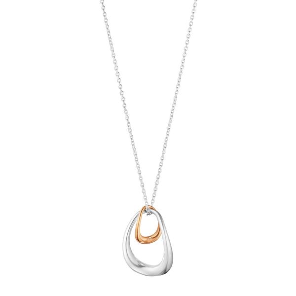 Offspring sølv- og rosaguld halskæde - Georg Jensen 10012763