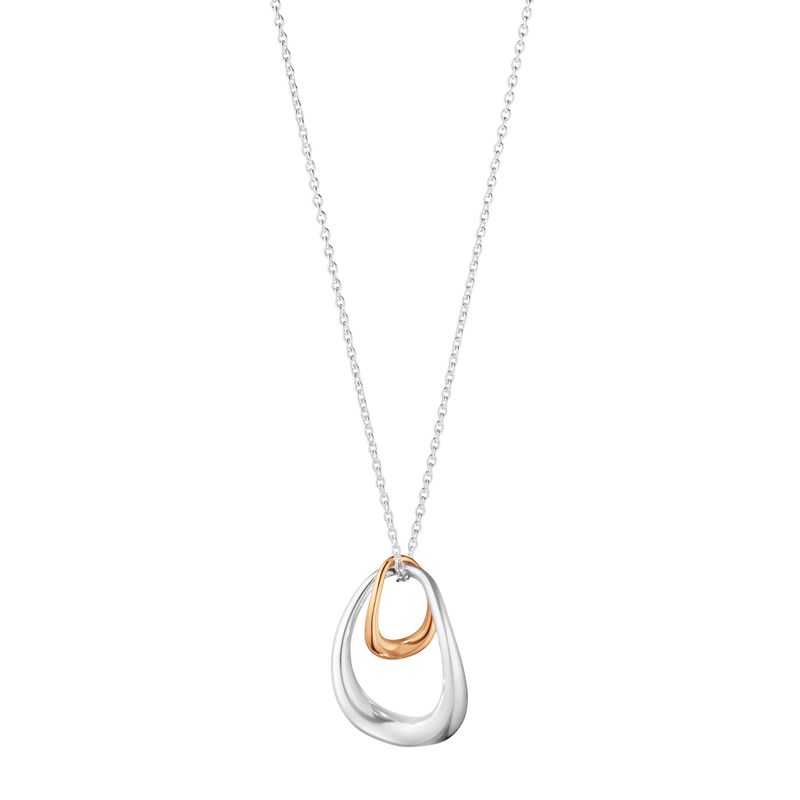Offspring sølv- og rosaguld halskæde - Georg Jensen 10012763