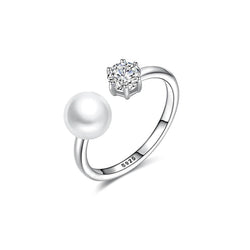 Infinity Pearl ring, Spinning Jewelry