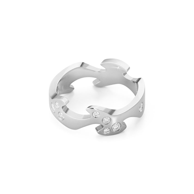 Georg Jensen FUSION hvidguld centerring 0,16 ct. - 20000290