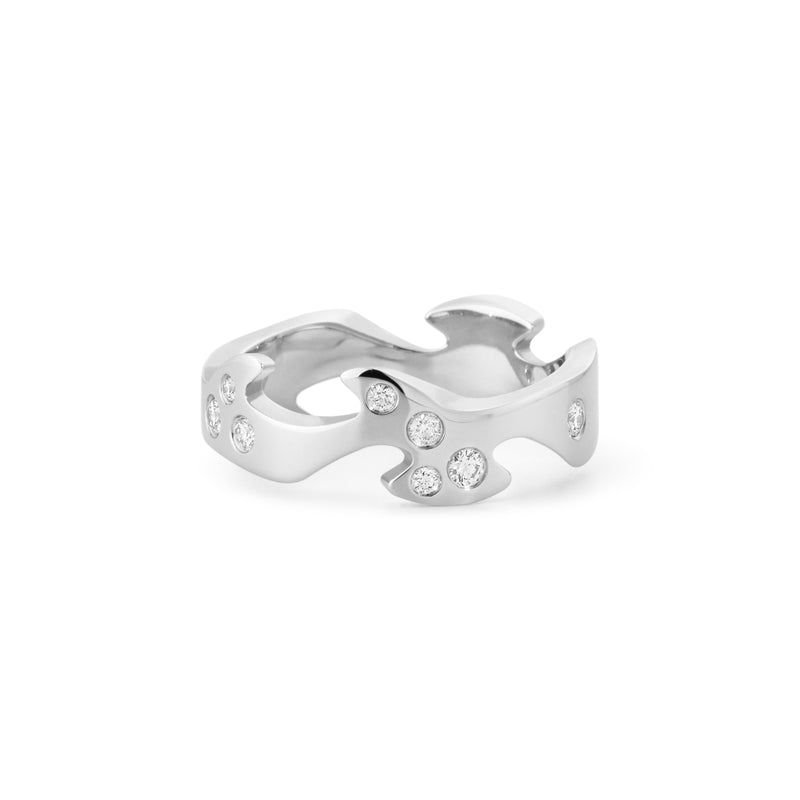 Georg Jensen FUSION hvidguld centerring 0,16 ct. - 20000290
