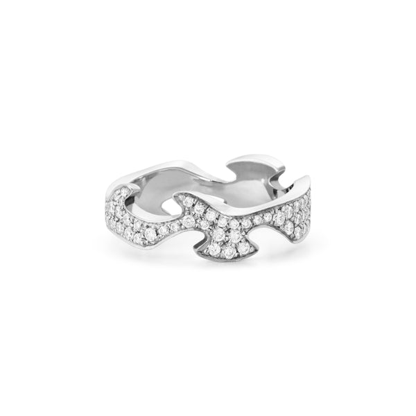 Georg Jensen FUSION hvidguld pavé centerring - 20000332
