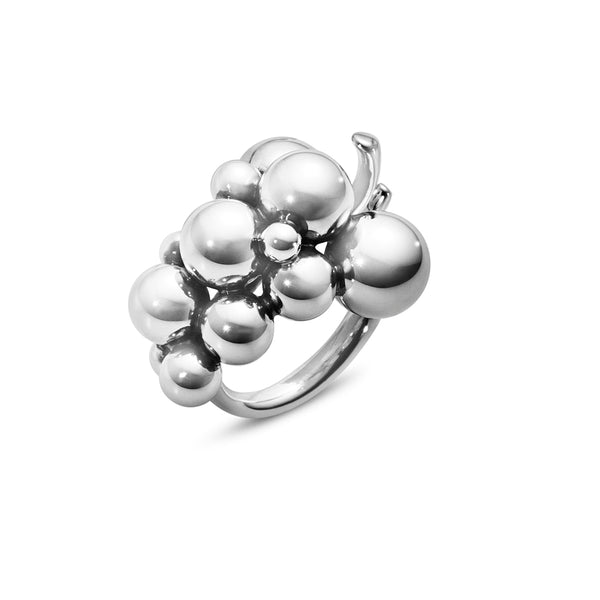 Georg Jensen MOONLIGHT GRAPES mellem klase ring i sterlingsølv