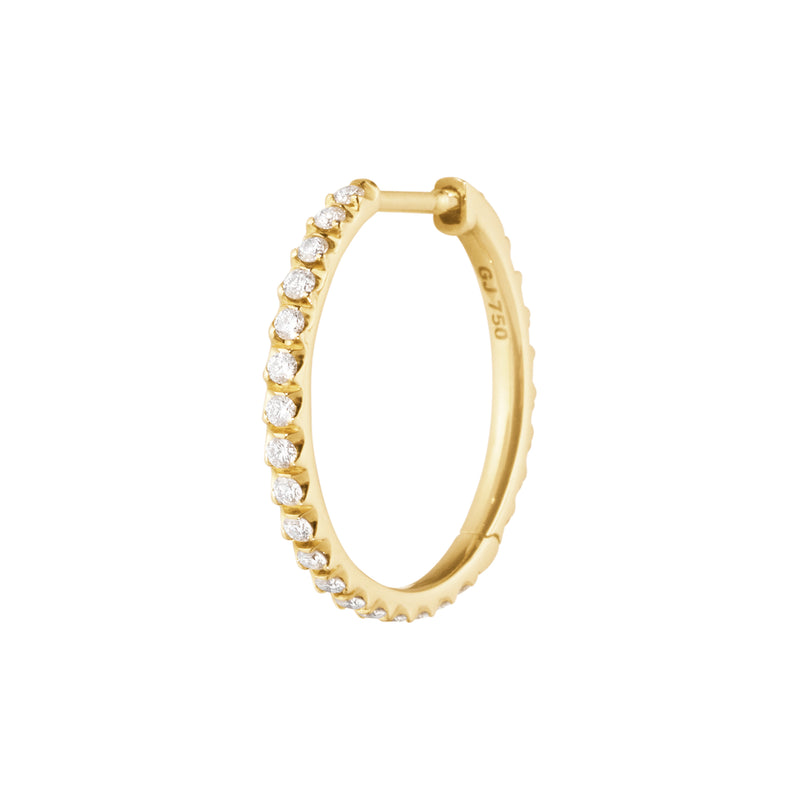 Georg Jensen SIGNATURE DIAMONDS stor guld diamant ørering - 20001504