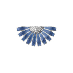 Georg Jensen DAISY halv blå broche