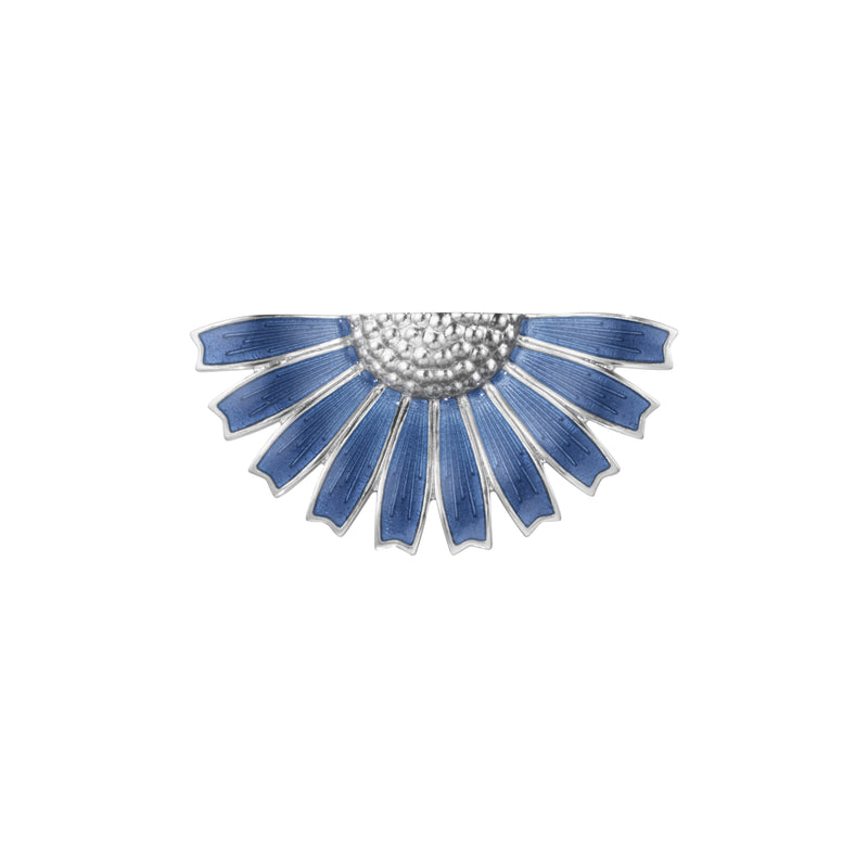 Georg Jensen DAISY halv blå broche