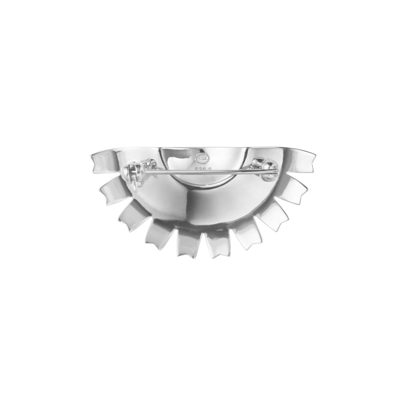Georg Jensen DAISY halv blå broche