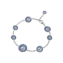 Georg Jensen DAISY 2025 armbånd med blå emalje - 20001769