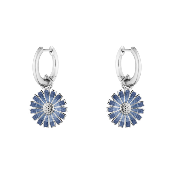 Georg Jensen DAISY 2025 øreringe med blå emalje - 20001770