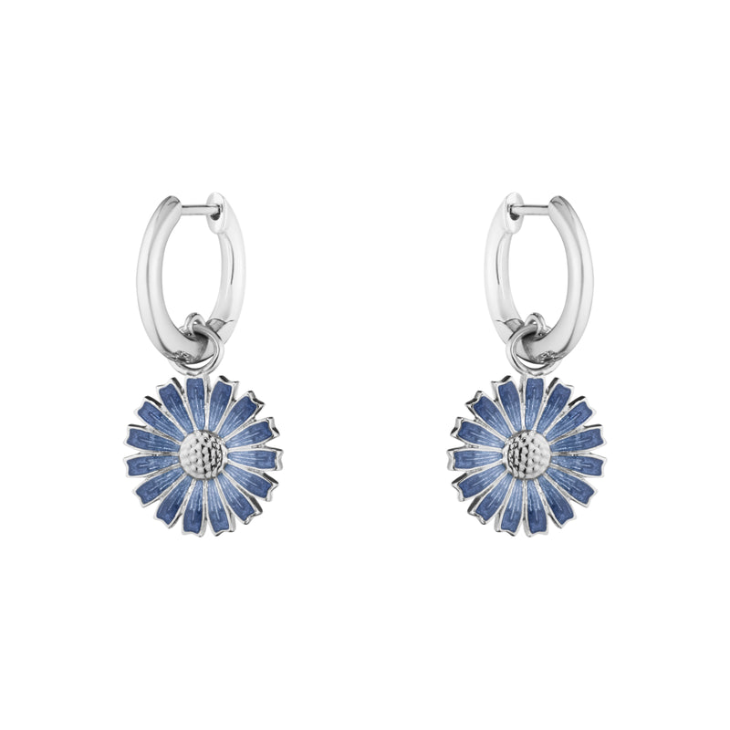 Georg Jensen DAISY 2025 øreringe med blå emalje - 20001770