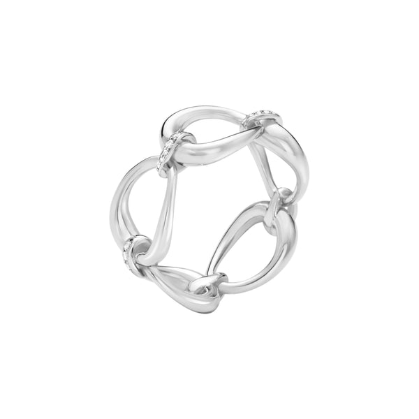 Offspring sølv ring med diamanter - Georg Jensen 20001827