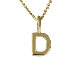 BB bogstav vedhæng i 14kt guld "D" - 201079