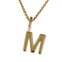 BB bogstav vedhæng i 14kt guld "M" - 201088