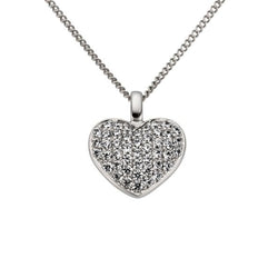 BB brillant pavé hjerte hvidgulds vedhæng - 233604