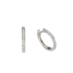 BB brillant hvidgulds creoler - 737239