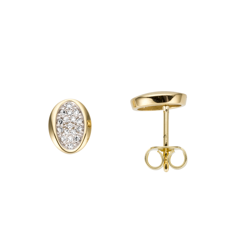 BB brillant pavé guld ørestikker - 737124