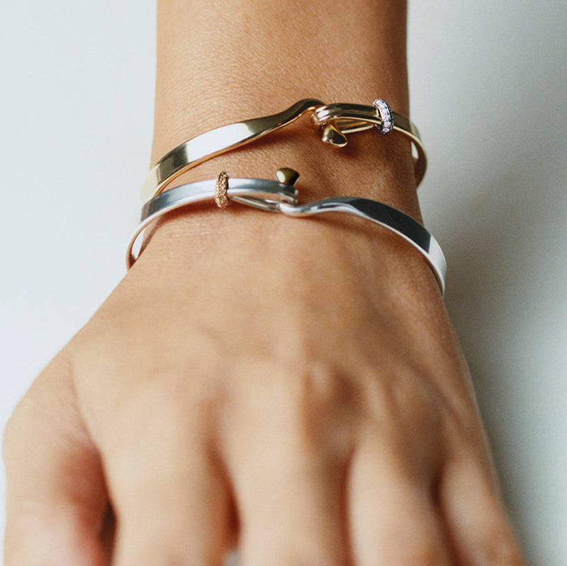 Torun sølv armring med champagnefarvede diamanter – Limited Edition - Georg Jensen 20001908