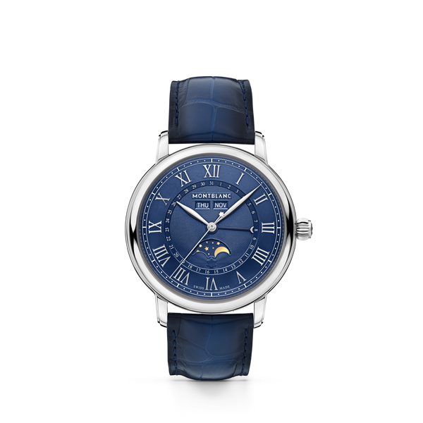 Star Legacy 42mm, blå skive, blå rem, romertal / Mont Blanc 130967