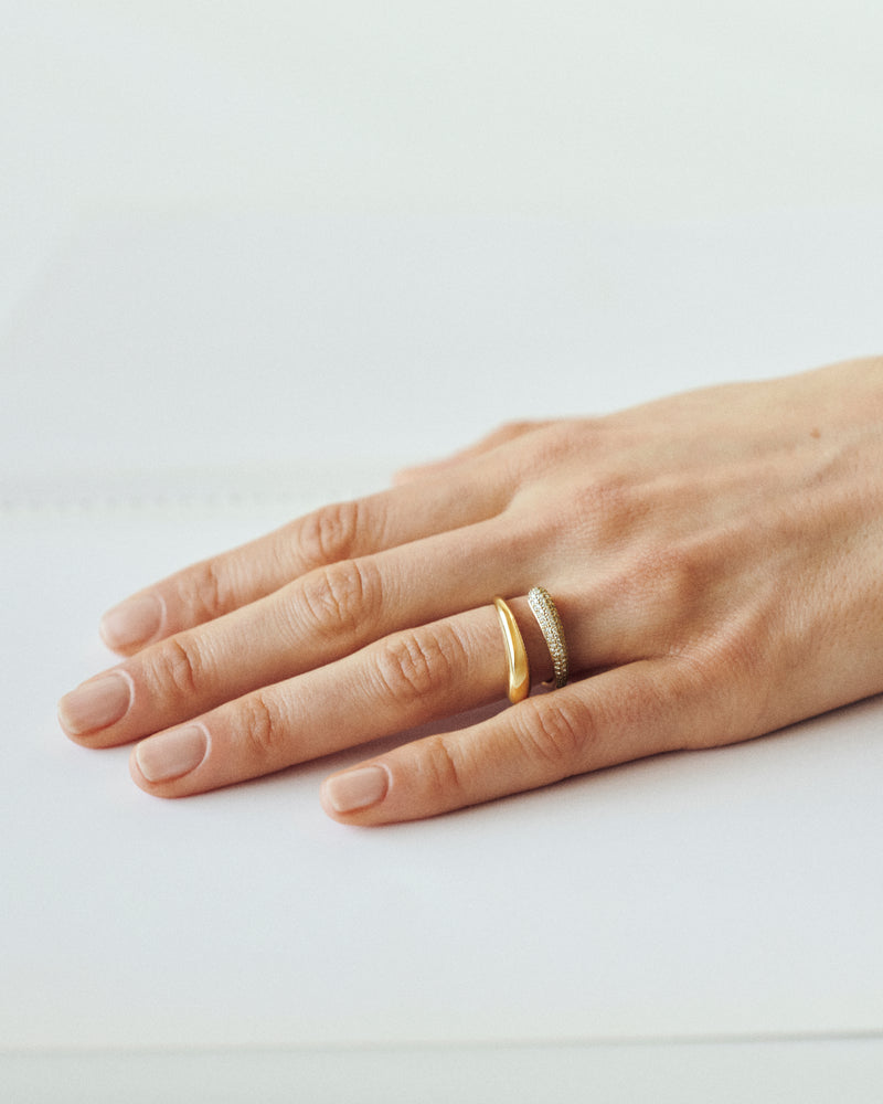 Mercy Twist pavé guld ring - Georg Jensen 20001832