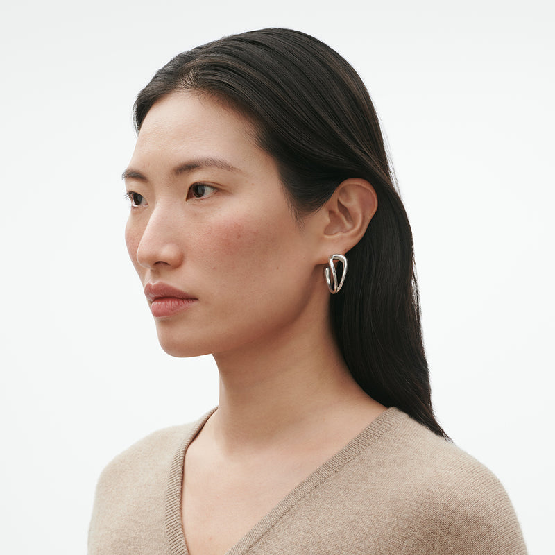 Mercy Swirl sølv øreringe - Georg Jensen 20001840