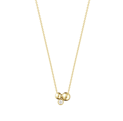 Georg jensen, moonlight grapes, 18kt guld halskæde, vedhæng med diamant