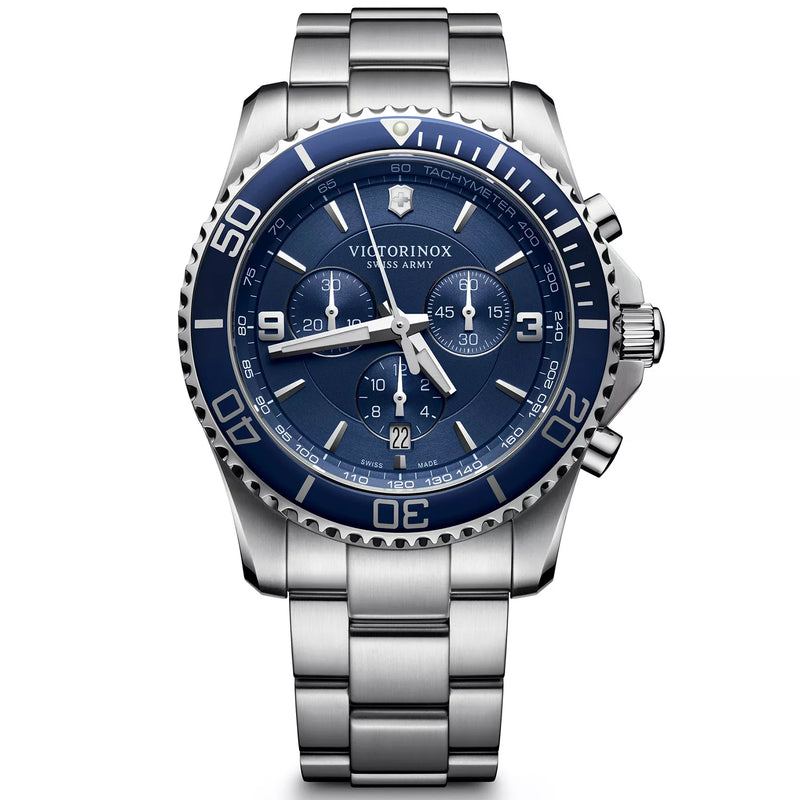 Victorinox ur.  Maverick med kronograf, blå skive 43 mm