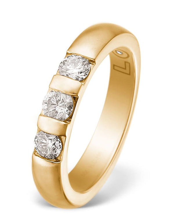 Love Collection, Alliance ring 14kt guld m. 3 diamanter