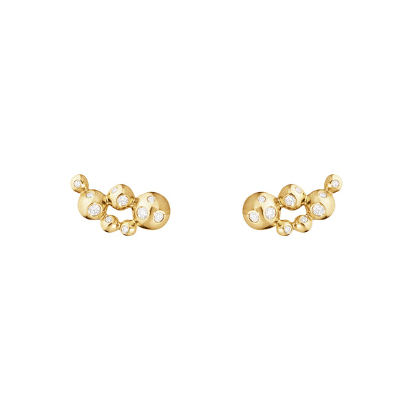 Georg Jensen, Moonlight Grapes, small earcuffs i 18 karat guld med 0,14ct diamanter