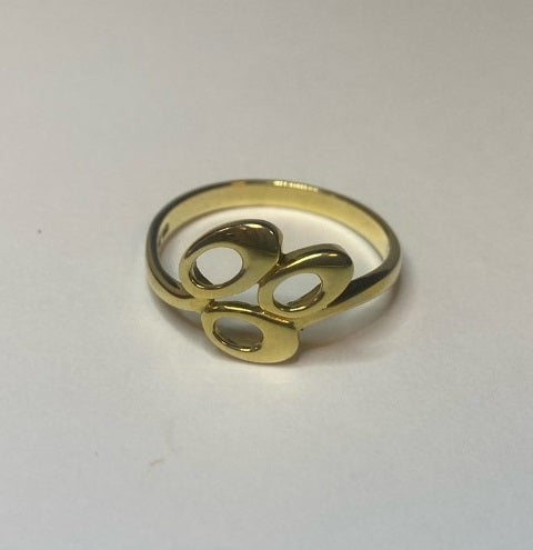 Ring, 14kt guld m. ovale cirkler