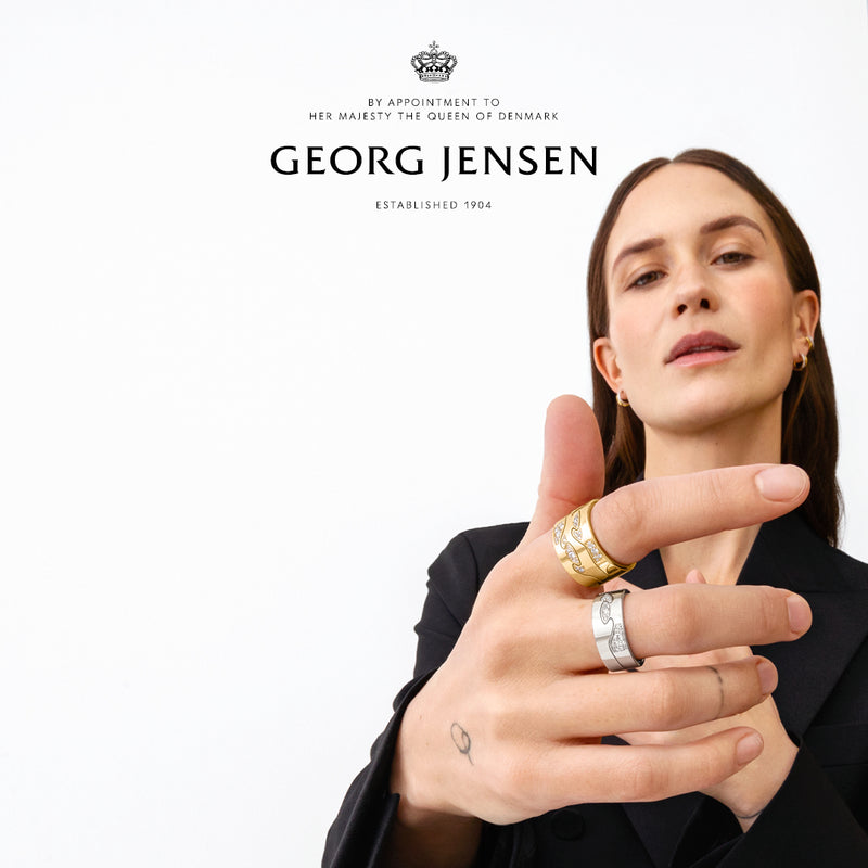 Georg Jensen, Fusion ende-ring 18kt guld m. diamanter
