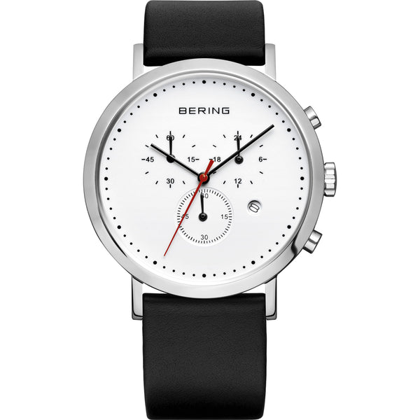 Bering, unisex ur med hvid skive og kronograf
