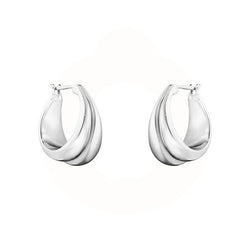 Georg Jensen Curve Medium øreringe sterlingsølv