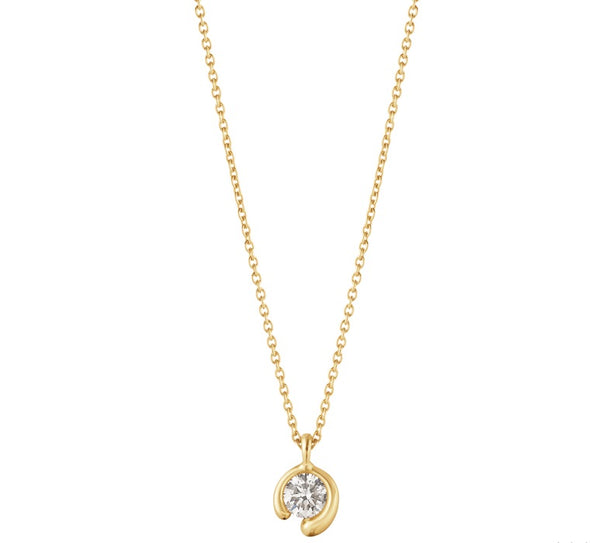 Mercy solitaire guld halskæde 0,05 ct. - Georg Jensen 20001083